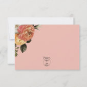 Peach Mimosa Blooms Blumenhochzeit RSVP Karte (Rückseite)