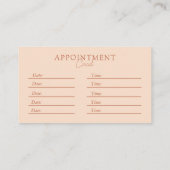 Peach, Minimal, elegant, Salon, QR-Code Terminkarte (Rückseite)