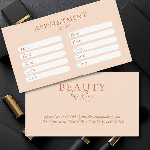 Peach, Minimal, elegant, Salon Terminkarte