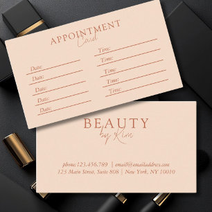 Peach, Minimal Elegant, Salon Terminkarte