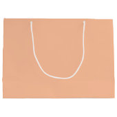 Peach Minimalistisch Monoline Calligraphy Bridesma Große Geschenktüte (Rückseite)