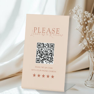 Peach Minimalistisches Elegantes Salon Social Medi Sockelschild