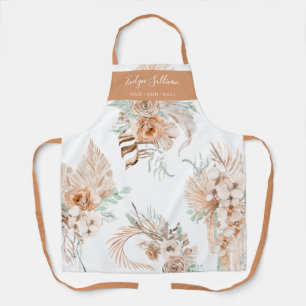 Peach Mint Beige Tropical Bouquets Schürze