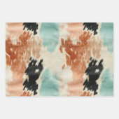 Peach Mint Cowgirl Cowhide Geschenkpapier Set (Vorderseite 2)