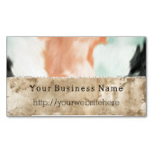 Peach Mint Cowgirl Cowhide Magnetische Visitenkarte (Vorderseite)