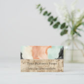 Peach Mint Cowgirl Cowhide Visitenkarte (Stehend Vorderseite)