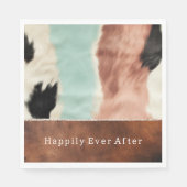 Peach Mint Cream Cowgirl Cowhide Serviette (Vorderseite)