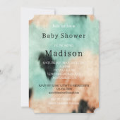 Peach Mint Cream Südwest Cowgirl Cowhide Einladung (Vorderseite)