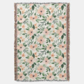 Peach Mint Flowers   Decke (Vorderseite Vertikal)