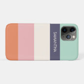 Peach Mint Moderne Farbblöcke Streifen personalisi Case-Mate iPhone Hülle (Rückseite (Horizontal))