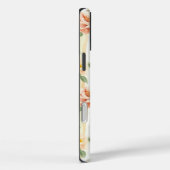Peach Mint Roses Floral Stripes Case-Mate iPhone Hülle (Rückseite / Rechts)