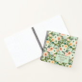 Peach Mint Wasserfarbe Blumenrezeptur Notizblock (Innenseite)