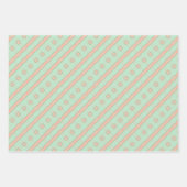 Peach Minze Artistry Wrapping Paper Flat Sheet Set Geschenkpapier Set (Vorderseite 3)