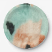 Peach Minze Cream Cowhide Pappteller (Vorderseite)