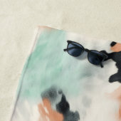 Peach Minze Cream Western Cowhide Strandtuch (Beispiel)