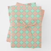 Peach & Minze Pasteten Wrapping Paper Flat Sheet S Geschenkpapier Set (Beispiel)