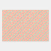 Peach & Minze Pasteten Wrapping Paper Flat Sheet S Geschenkpapier Set (Vorderseite 3)