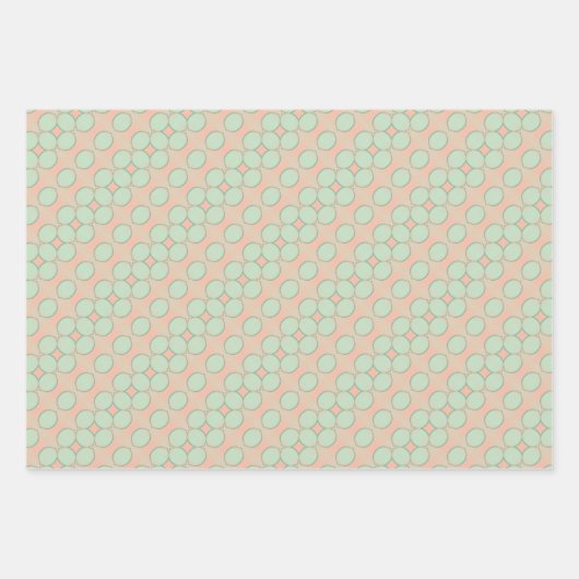 Peach & Minze Pasteten Wrapping Paper Flat Sheet S Geschenkpapier Set (Vorderseite 2)