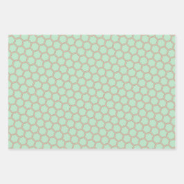 Peach & Minze Pasteten Wrapping Paper Flat Sheet S Geschenkpapier Set