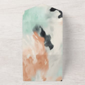 Peach Minze White Western Cowhide All In One Einladung (Außenbereich)