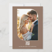 Peach Mist Abstract Floral Modern Spring Wedding Einladung (Rückseite)