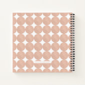 Peach Modern Arch Custom Foto Album Journal Notizblock (Rückseite)