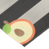 Peach Modern Black & White Stripes Tischdecke (Schrägansicht)