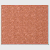 Peach Modern Boho Wave Wrapping Papier Geschenkpapier (Flach)