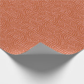 Peach Modern Boho Wave Wrapping Papier Geschenkpapier (Ecke)