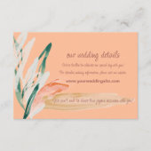 Peach Modern Wedding Begleitkarte (Vorderseite)