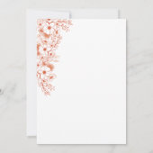 Peach Monogram Wedding Einladung (Rückseite)