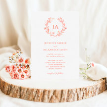 Peach Monogram Wedding