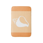 Peach-Muschel Badematte (Vorderseite Vertikal)