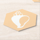 Peach Muschel Paper Untersetzer (angewinkelt)