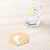 Peach Muschel Paper Untersetzer (Vor Ort)