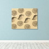 Peach-Muscheln Leinwanddruck (Insitu (Holzboden))