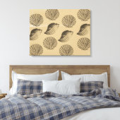 Peach-Muscheln Leinwanddruck (Insitu (Schlafzimmer))