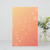 Peach Music Briefpapier (Stehend Vorderseite)