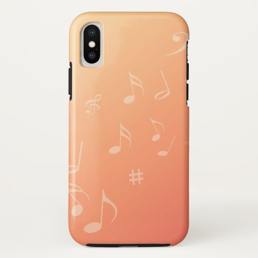 Peach Music Case-Mate iPhone Hülle (Rückseite)