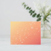 Peach Music Postkarte (Stehend Vorderseite)
