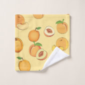 Peach Muster 7 Badhandtuch Set (Waschlappen)