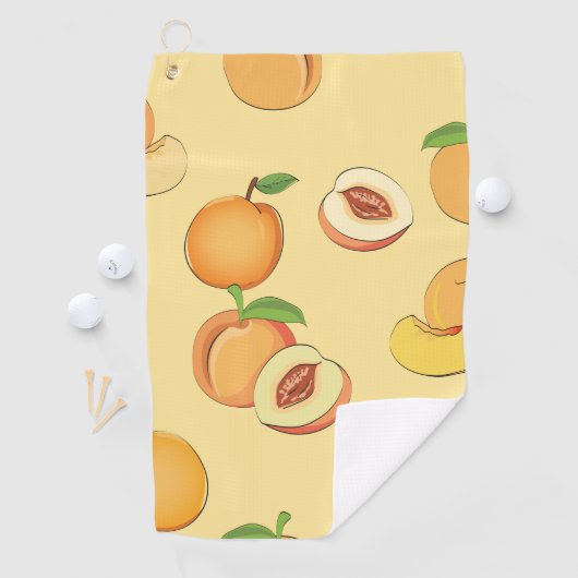 Peach Muster 7 Golfhandtuch (Insitu)