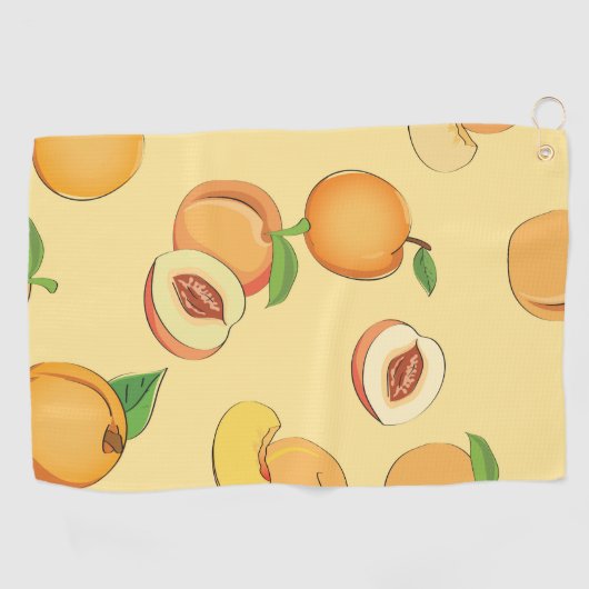 Peach Muster 7 Golfhandtuch (Horizontal)