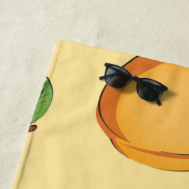 Peach Muster 7 Strandtuch