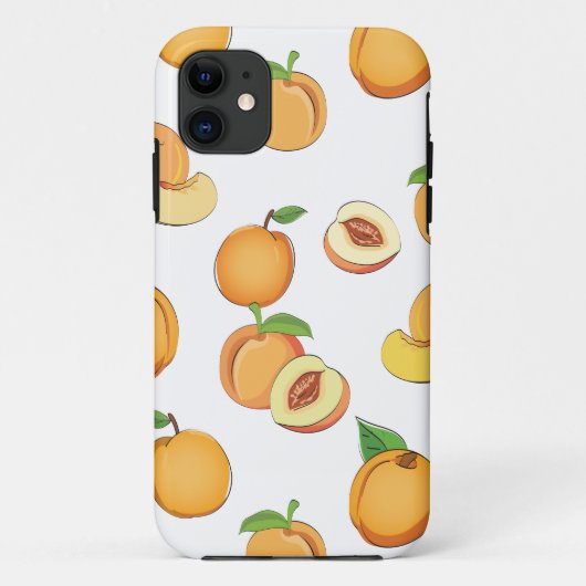 Peach-Muster Case-Mate iPhone Hülle (Rückseite)
