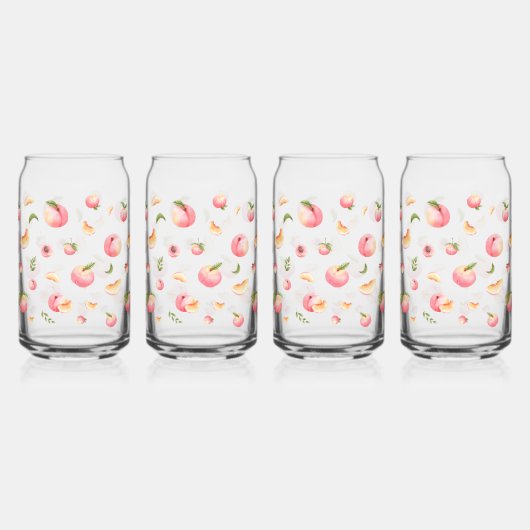 Peach-Muster Dosenglas (Links)