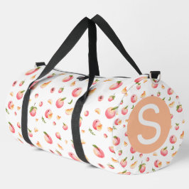 Peach-Muster Duffle Bag