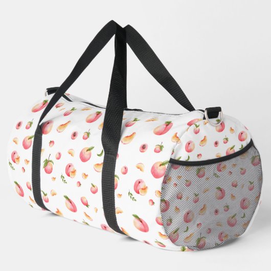 Peach-Muster Duffle Bag (Rechte Ecke)