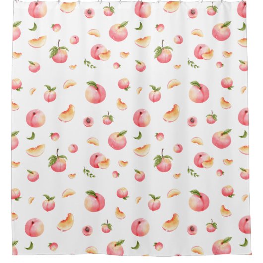 Peach-Muster Duschvorhang (Vorderseite)