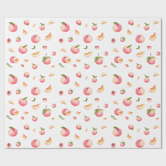 Peach-Muster Geschenkpapier (Flach)